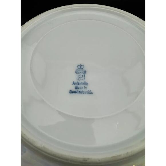 Schlackenwerth Lusterware Handled Serving Bowl - Picture 6 of 6